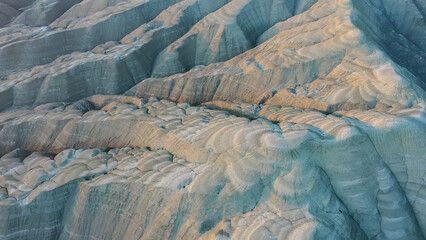 Aerial photographs taken in sunset light and colors of Ankara Nallihan Natural Life Park and the...