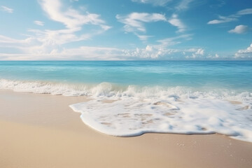 Fototapeta na wymiar Summer sea sky blue coast sand landscape nature tropical beach water ocean