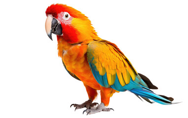Exotic Parrot On Isolated Background