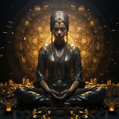person meditating in the mandala 6
