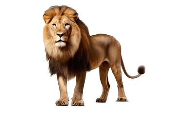 lion PNG isolated on white transparent background