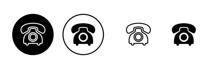 Telephone icons set. Phone icon vector. Call icon vector.