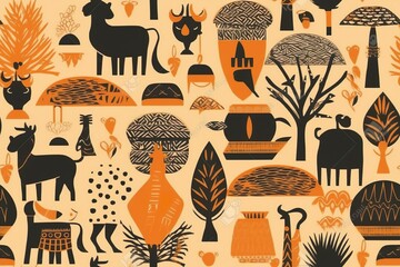 flat south african pattern design