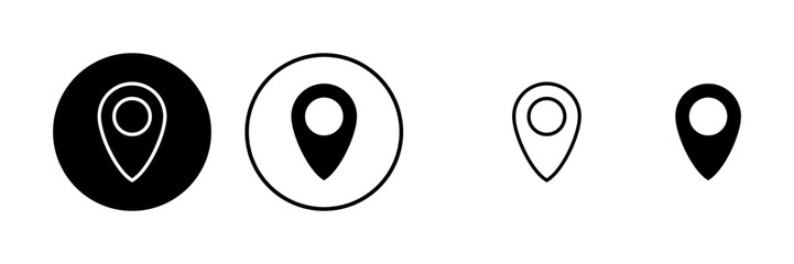 Fototapeta premium Pin icons set. Location icon. Map pointer icon. Point. Locator. Address