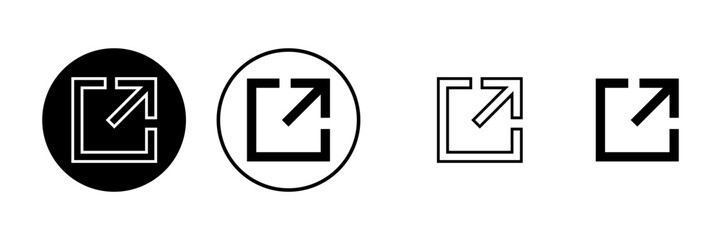 External link symbol icons set. Link icon. Link vector icon. Hyperlink chain symbol