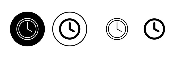 Clock icons set. Time icon vector. Clock vector icon - obrazy, fototapety, plakaty