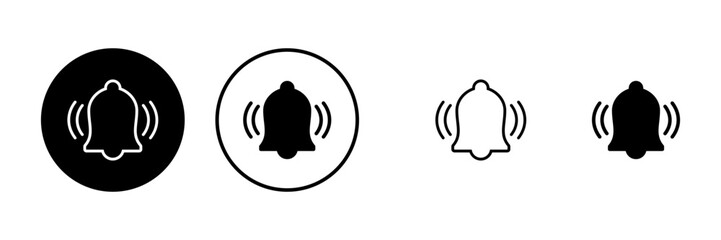 Bell Icons set. Notification symbol. Bell vector icon