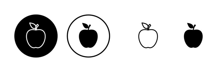 Apple icons set. Apple vector icon