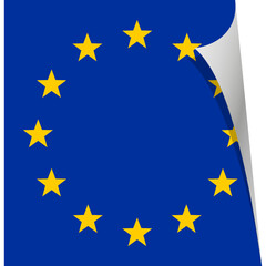 European Union Flag Icon - obrazy, fototapety, plakaty