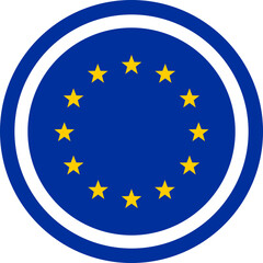European Union Flag Icon - obrazy, fototapety, plakaty