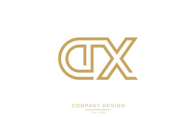 Obraz na płótnie Canvas XD, DX, Abstract Letters Logo Monogram