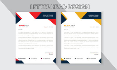 Multipurpose print ready vector  modern letterhead template.