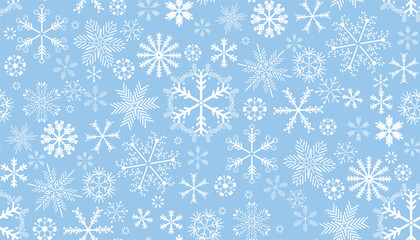 Christmas snowflakes seamless pattern vector cute template illustration