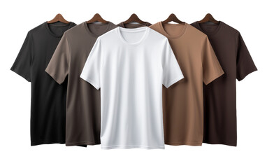 T-Shirts isolated on a transparent background.