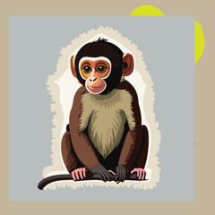 Monkey de Brazza Uganda Africa animal wild