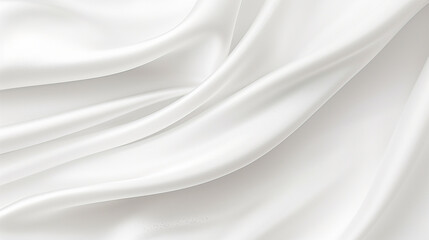 Obraz premium Shiny white fabric background, smooth white silk background, white fabric texture, Generative AI