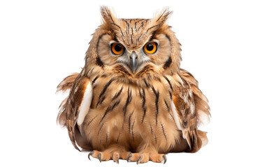 Owl Elegance On Transparent Background