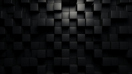 Background with a subtle illumination featuring a pattern of black squares. - obrazy, fototapety, plakaty