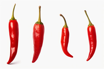 a group of red peppers sitting next to each other