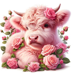 highland cow illustration