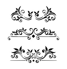 Bundle of elegant ornamental borders frames