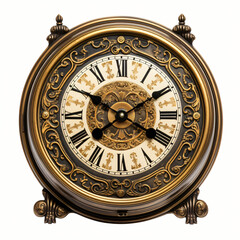Fototapeta na wymiar Vintage clock isolated on white background