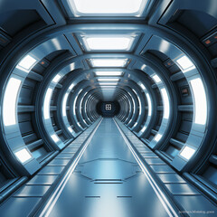 Futuristic Abstract tunnel.