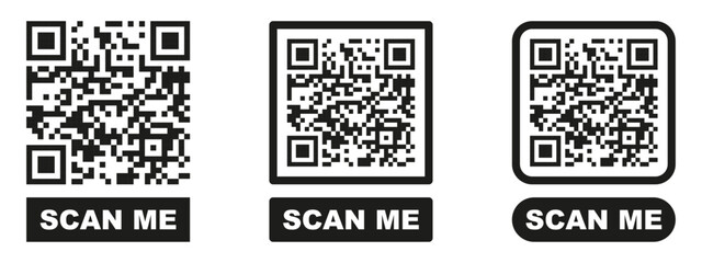 Fototapeta premium Scan QR code icon. Digital scanning qr code. QR code scan for smartphone. QR code for payment.