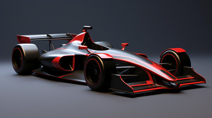 Generic black and red race car