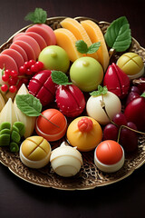 Fototapeta na wymiar Assorted fruit candies