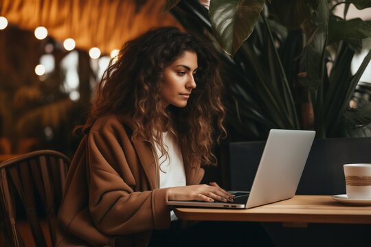woman living the digital nomad lifestyle, working from laptop, remote working dream