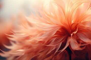 Floral abstraction in peach color, 2024 year trend