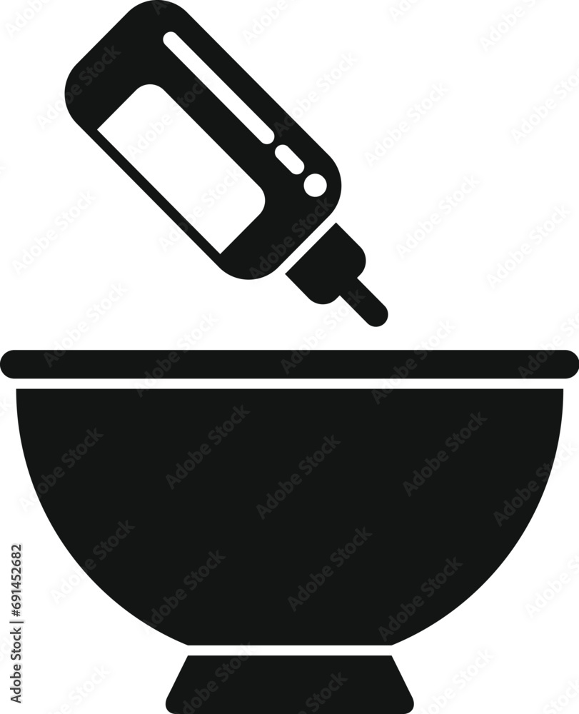 Canvas Prints hair coloring icon simple vector. salon wash process. bowl brush