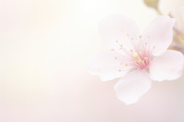 Obraz na płótnie Canvas Floral pink cherry background in peach color, 2024 year trend
