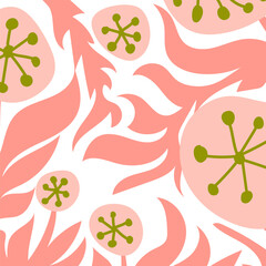 abstract flower hand drawing for background, element, template, design, etc