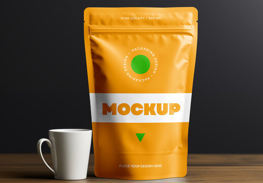 Stand Up Plastic Pouch Mockup Generated With AI