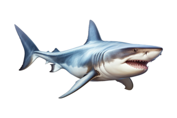 shark fish beast PNG isolated on white transparent background