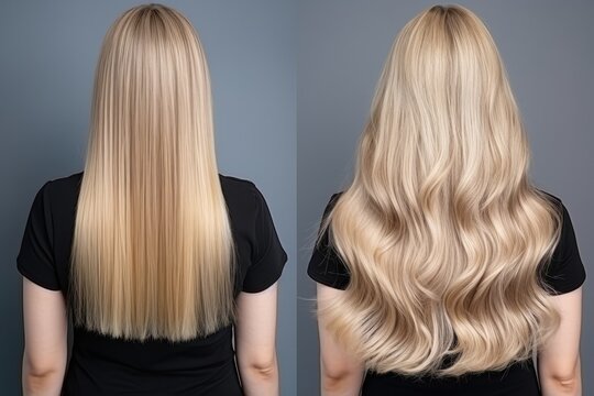 Transformation Of Blonde Hair From The Back