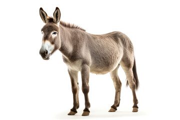 Donkey isolated on white background
