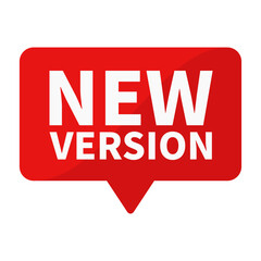 New Version In Red Rectangle Shape For Product Promotion Business Marketing Social Media Information
