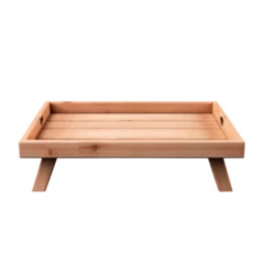Foto op Plexiglas Wooden Bed Tray. Isolated on transparent background. © Creative Haven
