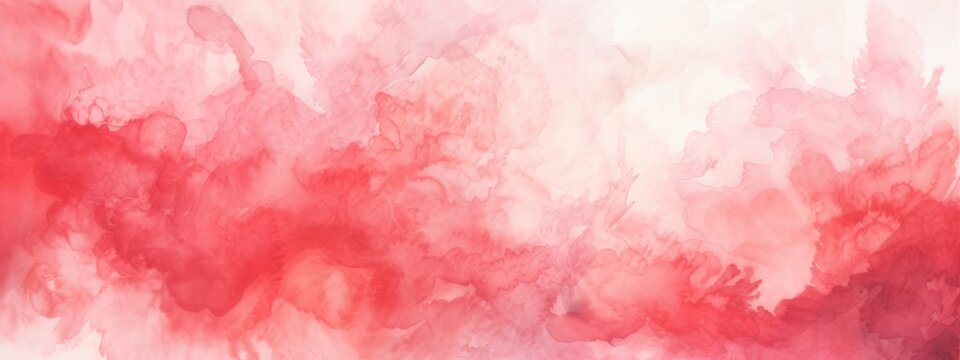Abstract watercolor paint background painting - Red color with liquid fluid marbled paper texture pattern template