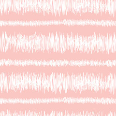Geometric Seamless Pattern with Cute Striped and Polka Dot Print. Lines and Dots Texture. Gentle Pink Layout.