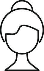 Hair coloring trend icon outline vector. Wash beauty. Damage new look