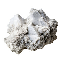 Obraz premium A detailed cluster of white calcite showing distinctive striations and crystal formations