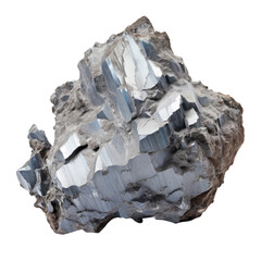 A dense cluster of shiny metallic chromium crystals