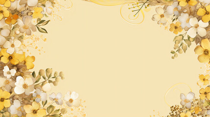 Wedding invitation background with gold rings