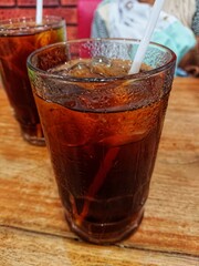 Fresh iced tea drink.