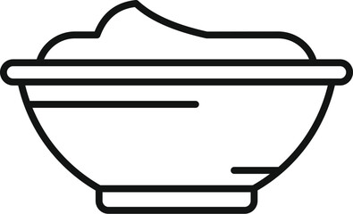 Coloring cream bowl icon outline vector. Color step. Trend lady basin