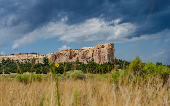 Viewpoint of the El Morro National Monument headlands, New Mexico
